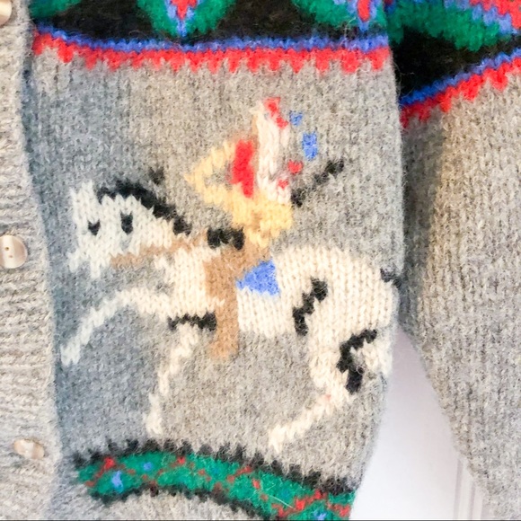 Vintage Native American Knit Wool Sweater - Picture 2 of 9